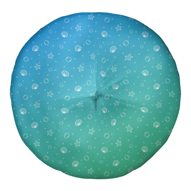 Coussin de sol Katelyn Elizabeth, 26 po x 26 po, Vert / bleu