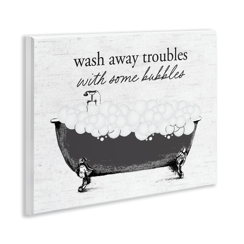 Uplifting Bubble Bath Rhyme Wall Plaque, design by Lettered and Lined