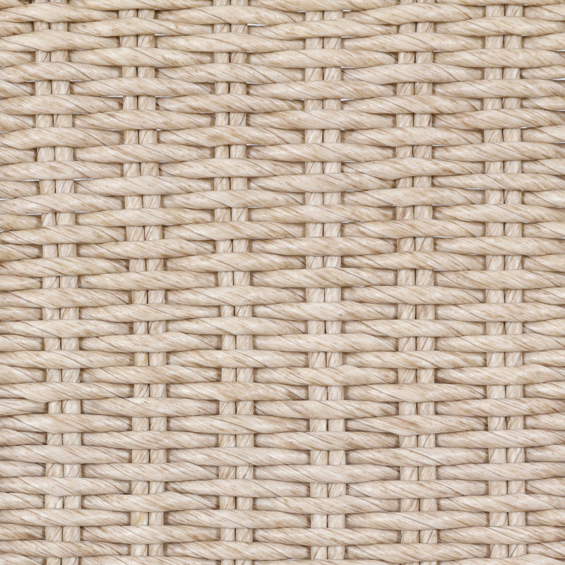 Dume Outdoor Dining Armchair, White/Brown