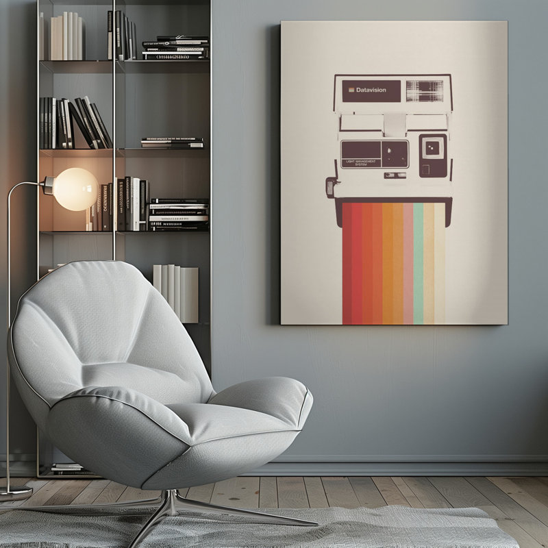 Instant Camera Rainbow by Florent Bodart - Wrapped Canvas Print, 50.8cm H x 76.2cm W
