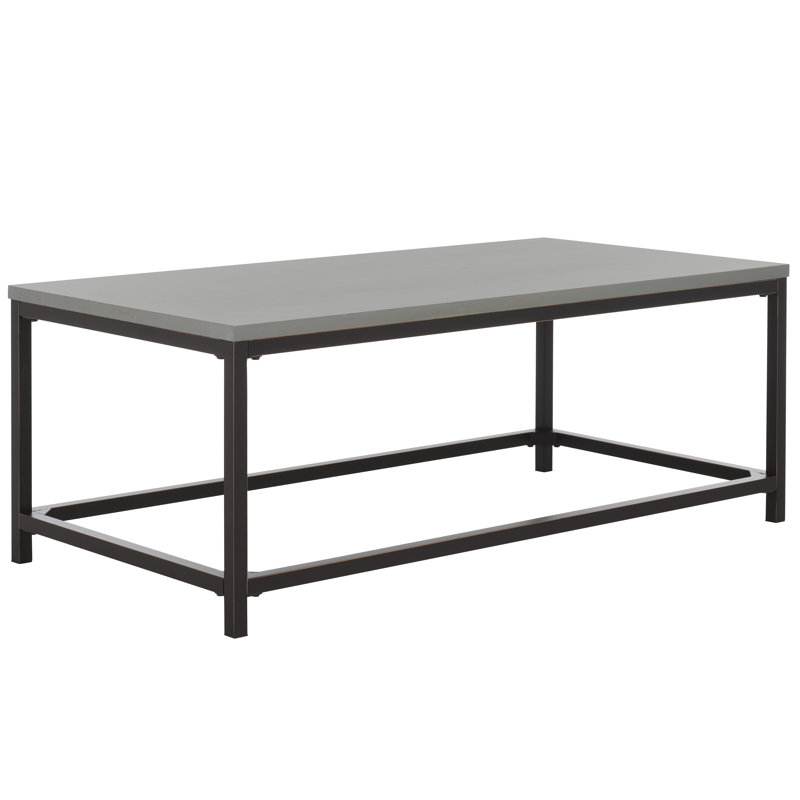 Auton Solid Wood Top Coffee Table, Ash Grey