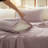 100% Washed Cotton Sheet Set-135828024-135828018