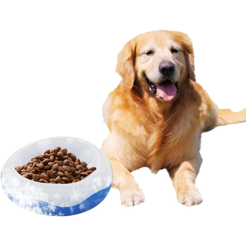 Pet Dog Cooler Bowl Frosty Bowl Keeps Water Cool And Fresh 350ML/500ML/1500ML