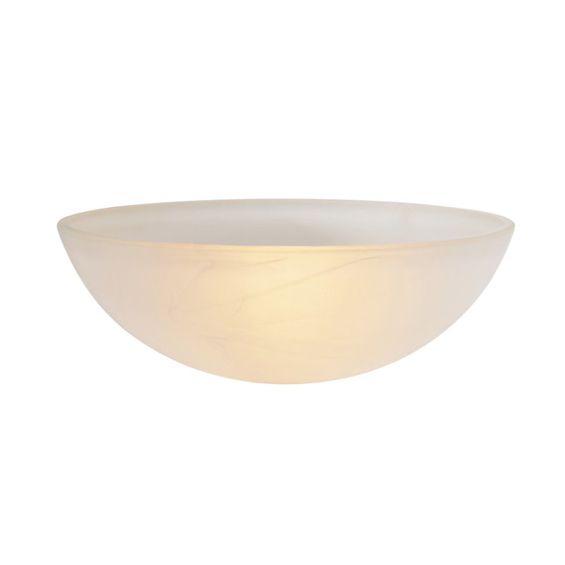 Alabaster Glass Torchiere Swag Pendant Shade 15.75"
