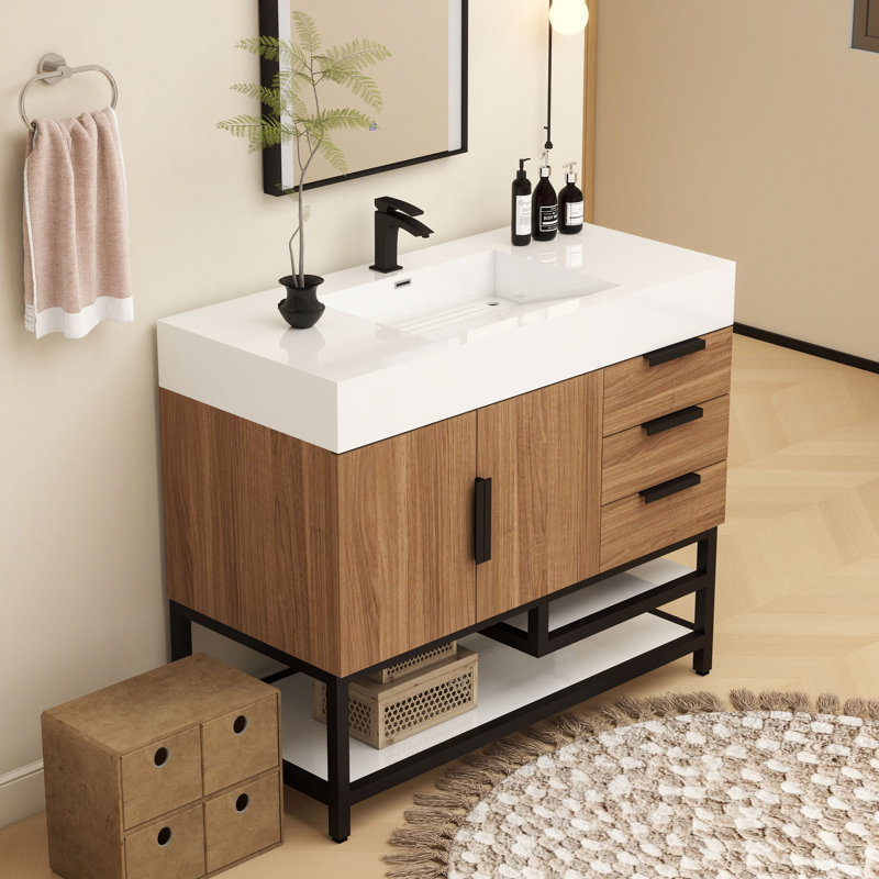 Ensemble de meuble-lavabo simple l 42 po, Blanc