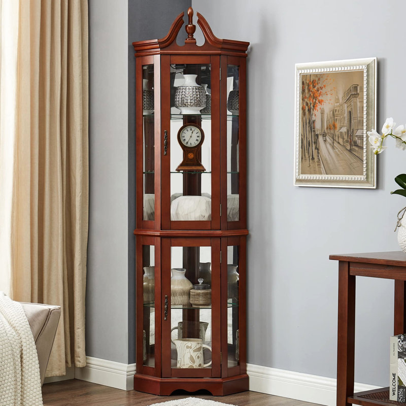 Vitrine captivante en noyer