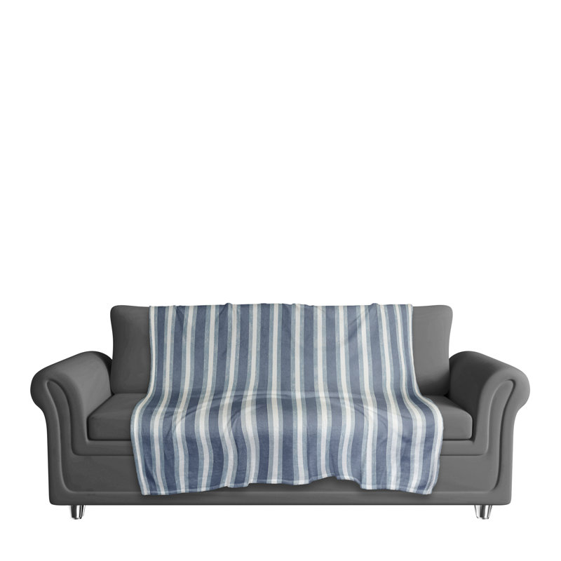 Hand Woven Throw Blanket, Blue