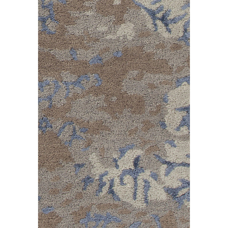 Rupec Patterned Contemporary Gray/Blue Area Rug