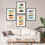 «Colorful Fish Coastal Modern», impression encadrée, affiches, salle de bain, petit art mural-104783529-104783531