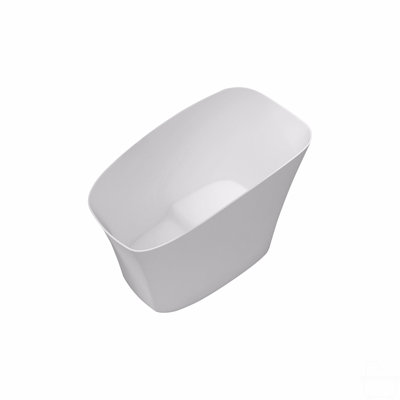 51 Inch Solid Surface Soaking Bathtub - Deep Soak Freestanding Tub