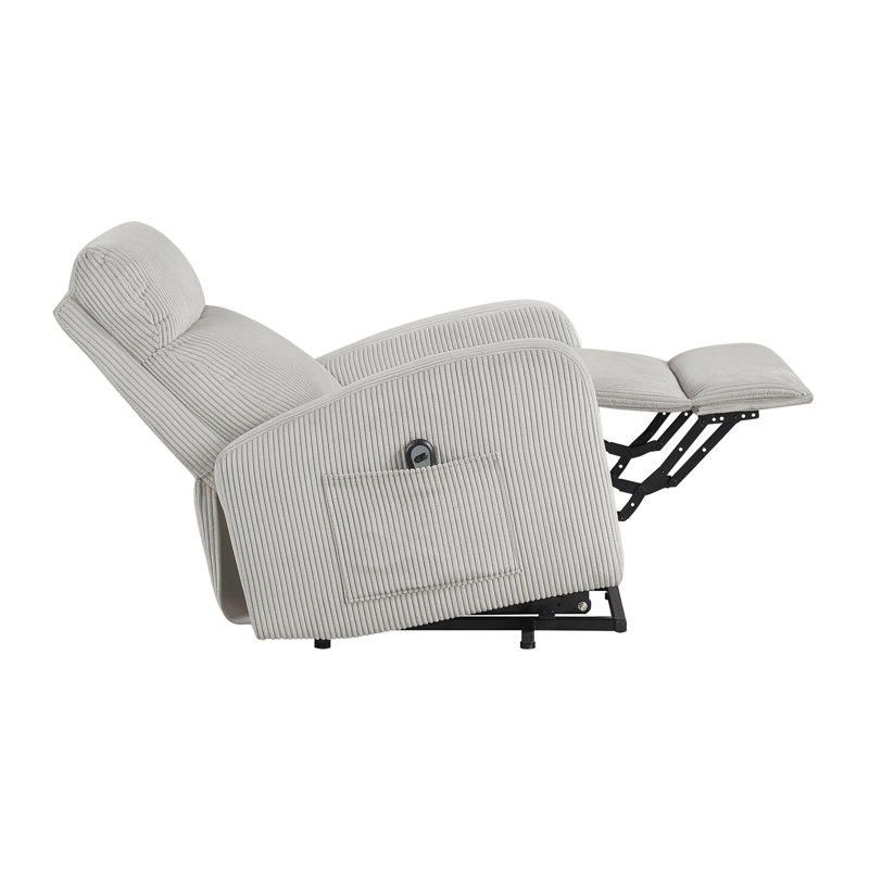 Contemporary Power Lift Chair Recliner, Light Gray
