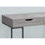 Bureau d'ordinateur, bureau personnel, ordinateur portable, tiroirs de rangement, L 48 po, travail, stratifié gris, contemporain, moderne