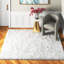 Tapis blanc à poils longs Mandelyn-18664841