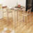 48" Outdoor Counter Height Table Patio Bar Table Heavy Duty Rectangle Metal Frame