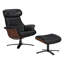 Fauteuil inclinable électrique pivotant en cuir véritable-220257794
