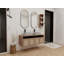 Meuble-lavabo 48 po avec 2 lavabos en céramique et support de rangement, 4 portes à fermeture douce, montage flottant, contreplaqué