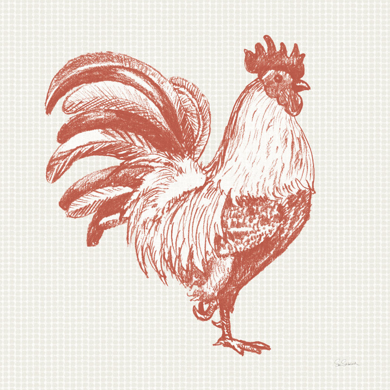 Cottage Rooster I by Sue Schlabach - Wrapped Canvas Print, 76cm H x 76cm W x 3.8cm D