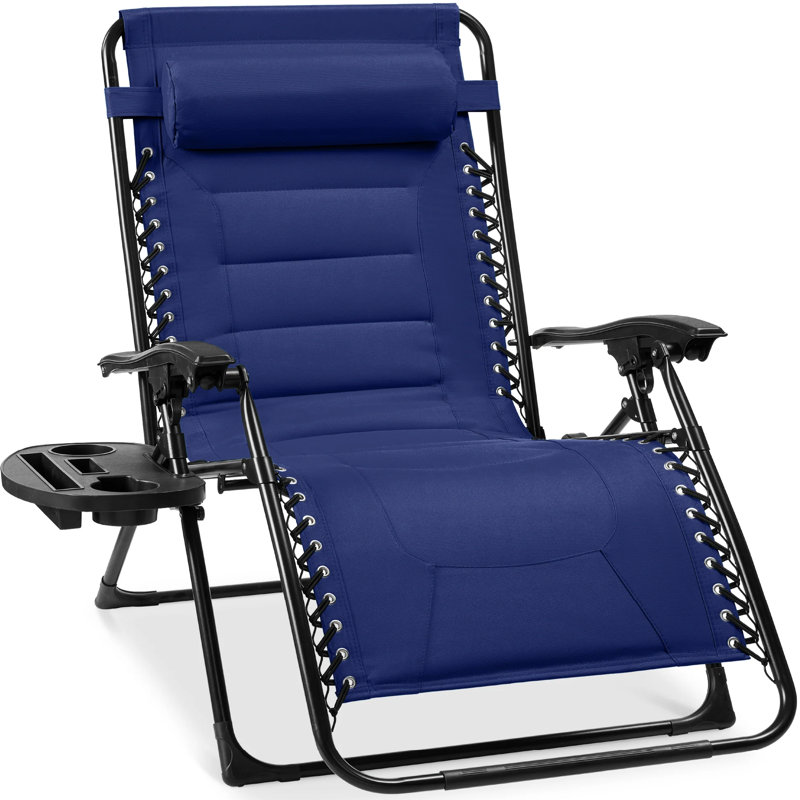 Oversized Padded Zero Gravity Chair, Cobalt Blue