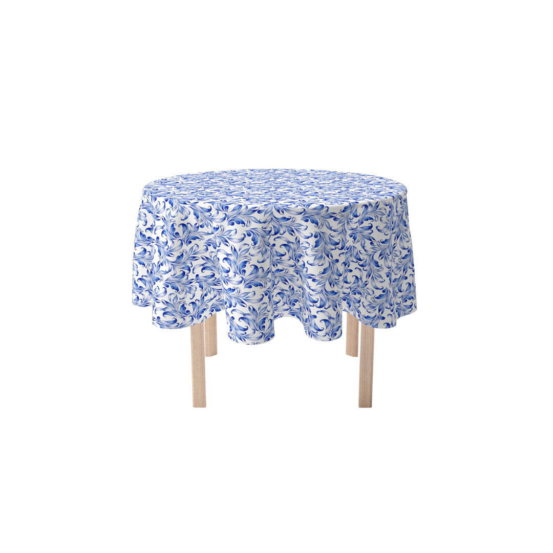 Eckeru Leaves Round Tablecloth East Urban Home 