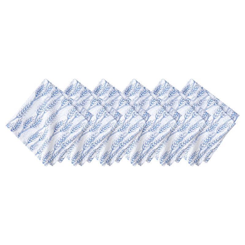 Blue Harvest Wheat Napkin Set of 6
