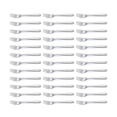  7 Inch Small Forks, 36 Piece Salad Forks In Stainless Steel Mirror Polished And Dishwasher Safe, Used For Tasting Cakes And Fruits