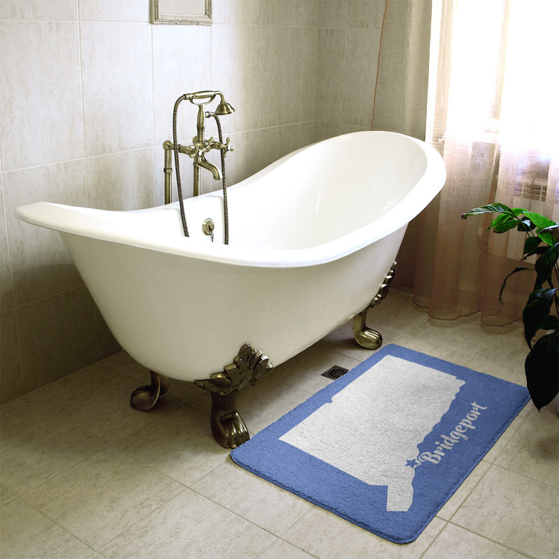 Tapis pour salle de bain connecticut bridgeport, l 21 po x L 34 po, Bleu