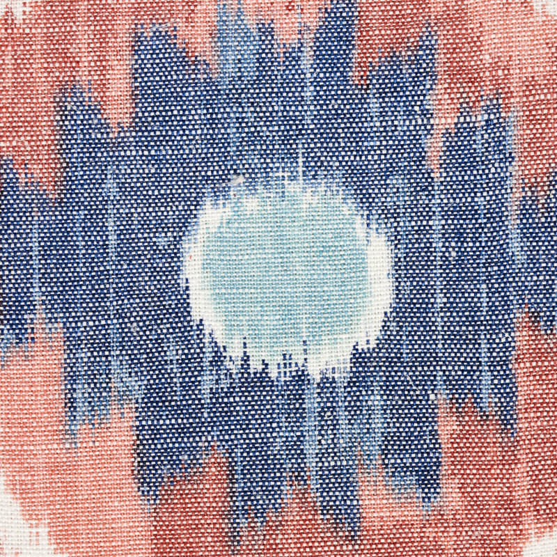 Tissu ikat élisia, Rose / indigo