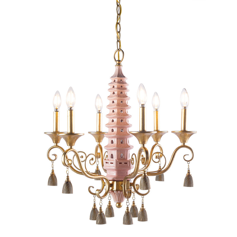 Pagoda Pink Chandelier
