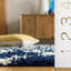 Tapis d'intérieur / extérieur bleu marine / blanc Albertha-629127612