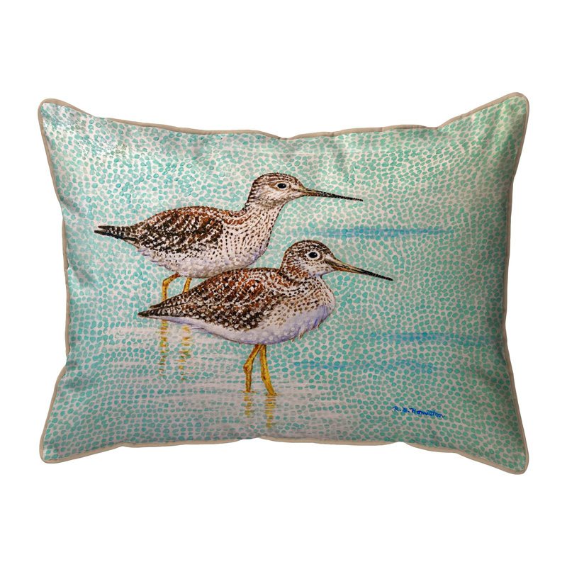Coussin intérieur / extérieur Yellow Legs Sandpipers, H 16 po x l 20 po