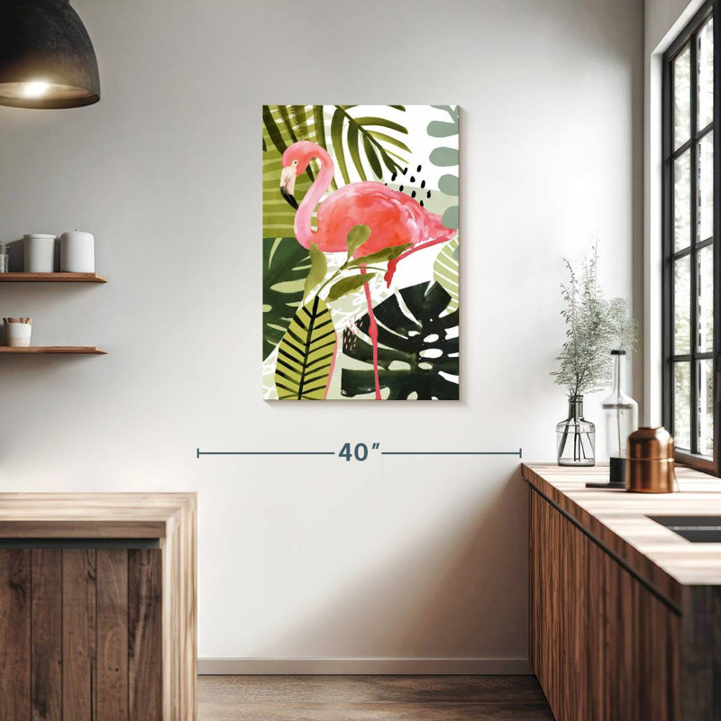 Brampt Flamingo Forest I, 36" H x 24" W