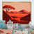 Toile avec cadre flottant or
