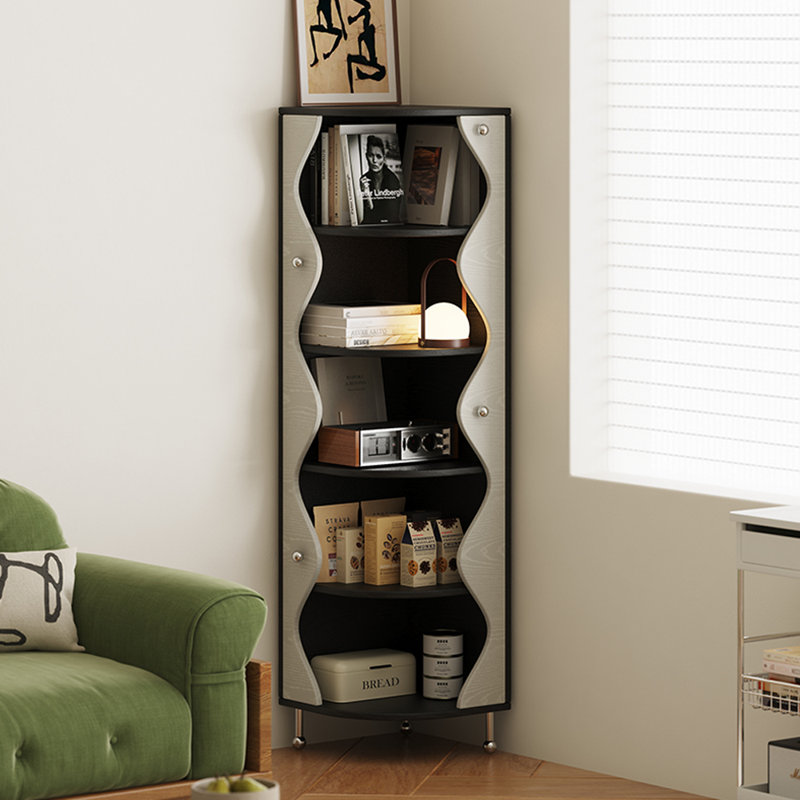 Minimalist style corner bookcase