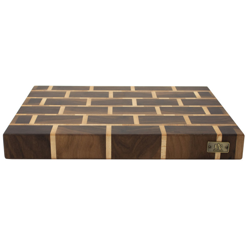 Walnut/Maple Wood Cutting Board, 10" W x 15" L