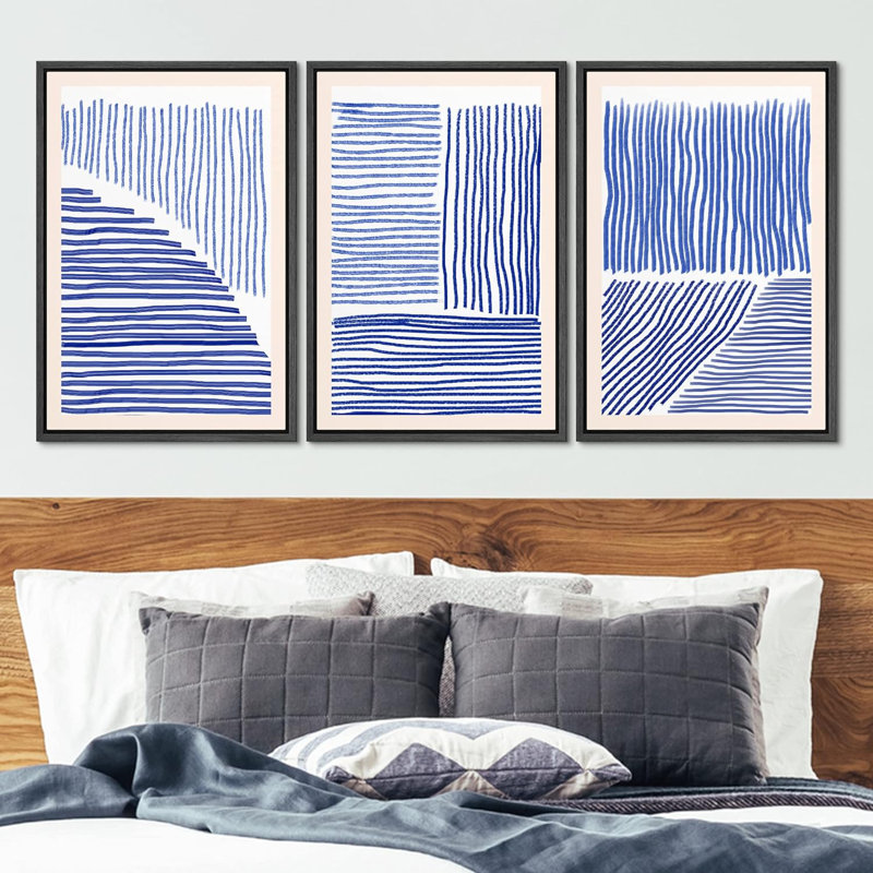 Impression sur toile 3 pièces, Noir, H 24 po x l 16 po x P 1,5 po