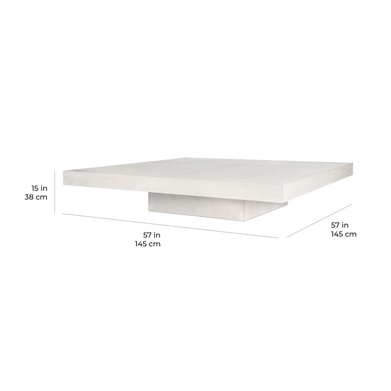 Table basse Perpetual, Blanc perle