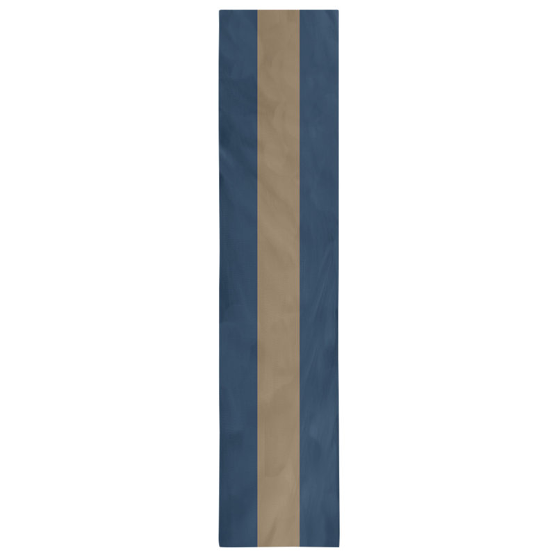 La Horns Football Stripes Table Runner, 90" L x 16" W, Cotton Blend, Blue/Gold