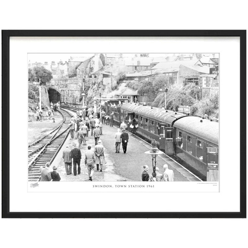 Swindon, Town Station 1961 - Single Picture Frame Print, 40cm H x 50cm W x 2.3cm D