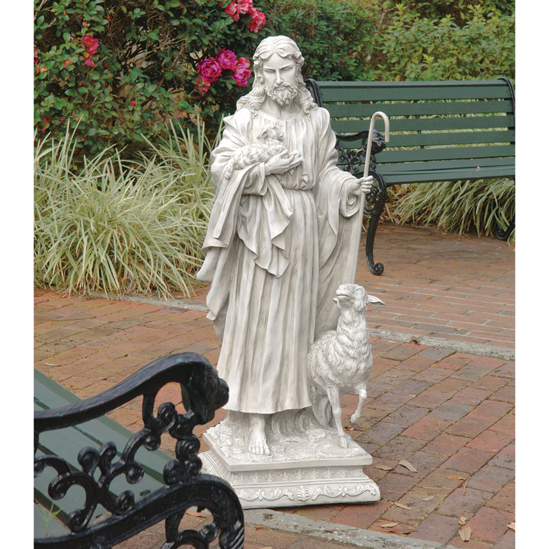 Statue de jardin Jésus le bon berger, Grande