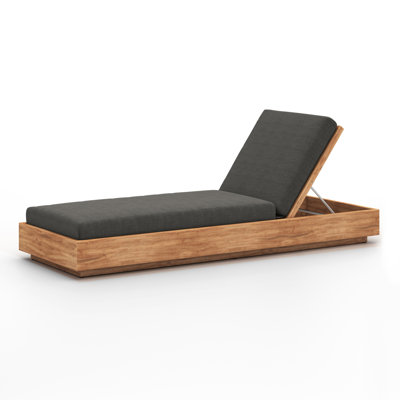 Arvad 27.5'' Outdoor Teak Chaise Lounge
