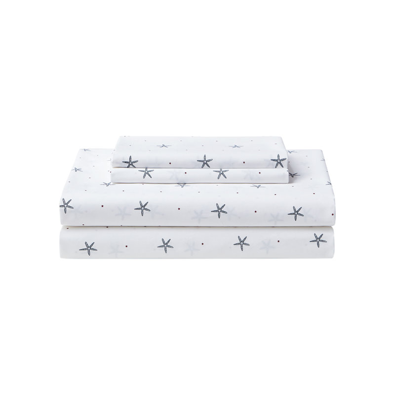 Ensemble de draps en percale de coton 200 fils Bradford, Ensemble de draps pour très grand lit avec 2 taie
