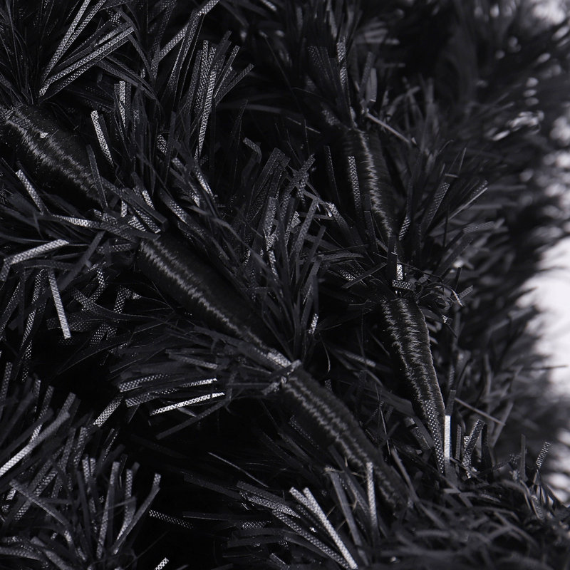 Arbre de Noël artificiel mince 7,5 pi avec base en métal pliable