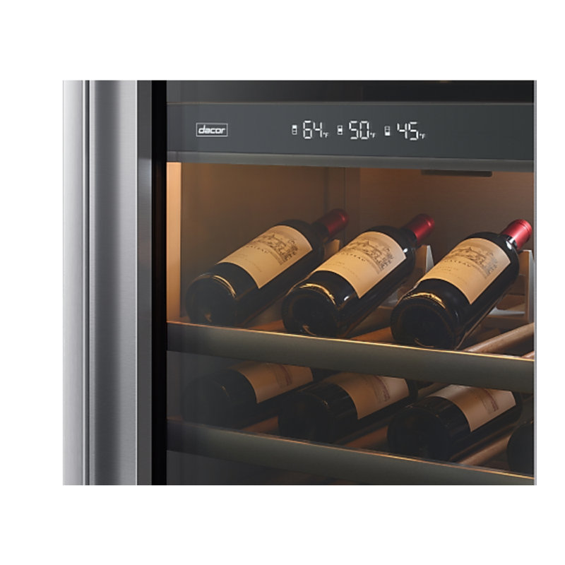24" Wine Column Panel Kit, Contemporary, Silver Stainless