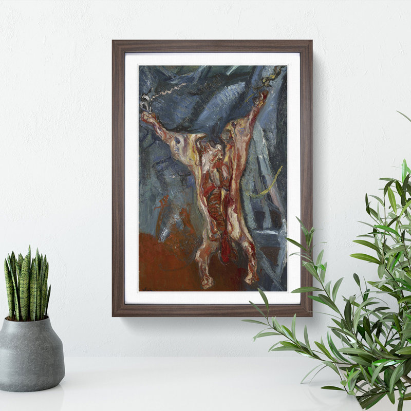 Beef Carcass by Chaim Soutine - Picture Frame Graphic Art, 65cm H x 48cm W x 2cm D, Walnut