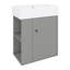 Ensemble de meuble-lavabo flottant avec lavabo, rangement à gauche