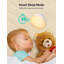 Veilleuse portative à commande tactile avec bruit blanc, lampe de chambre de bébé chaude à intensité variable, 8 sons apaisants naturels, minuterie de sommeil automatique, sucette de sommeil de voyage rechargeable pour les nouveau-nés