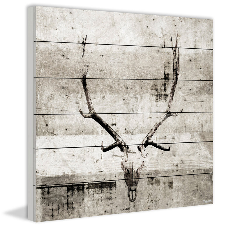 «Long Antler» par Parvez Taj, impression sur bois, H 18 po x l 18 po