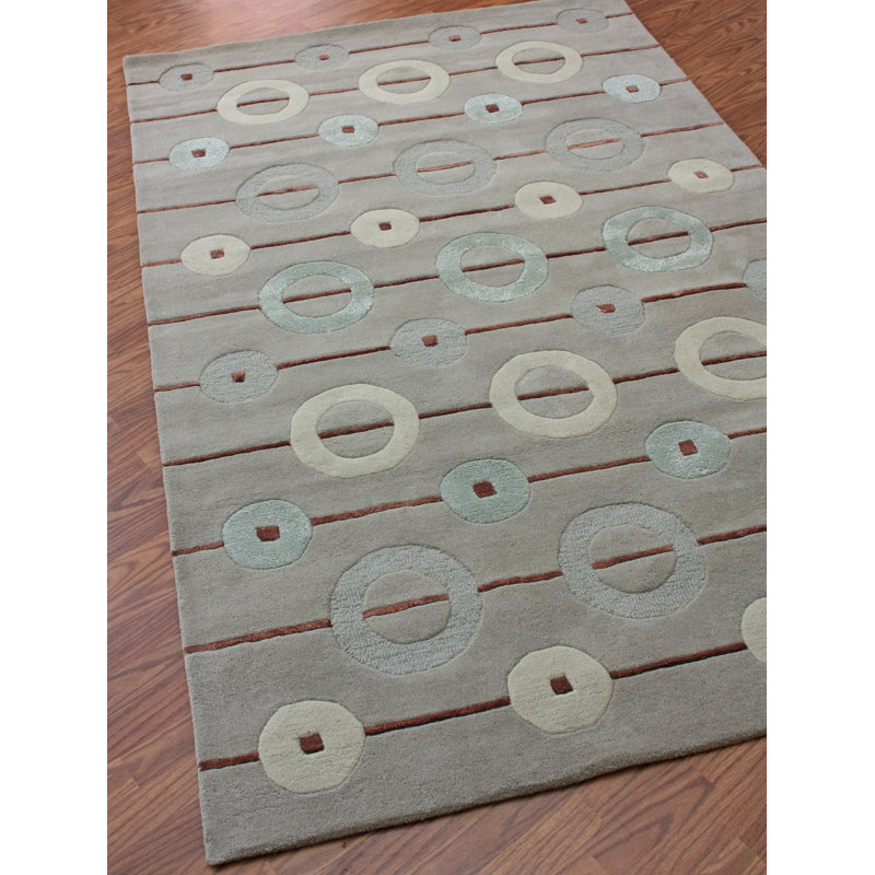 Tapis taupe de couleur mauve, Rectangle 5 pi x 8 pi
