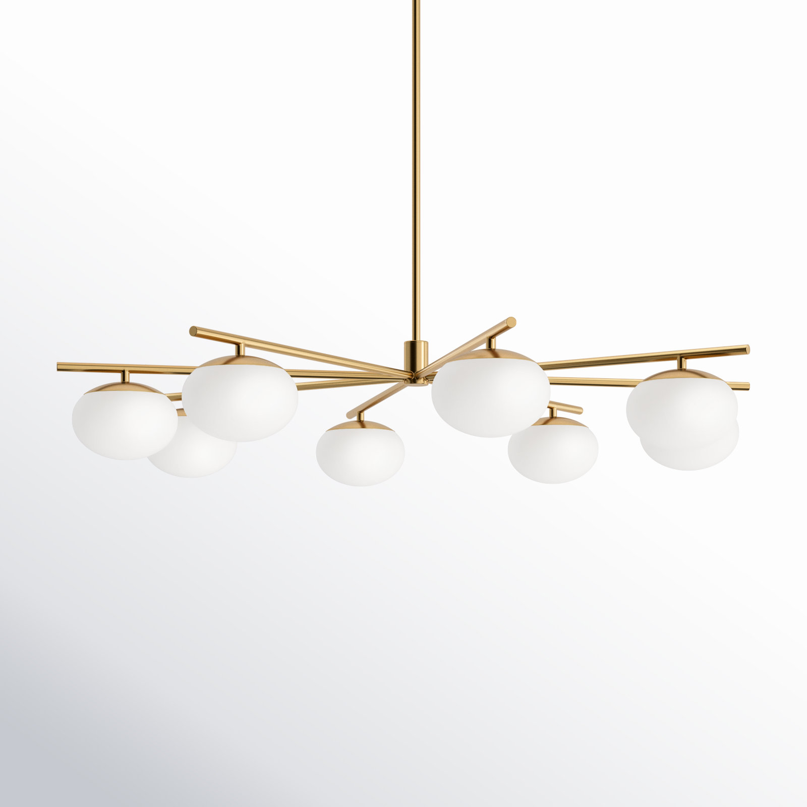 Vibi 8-Light Chandelier, Burnished Brass