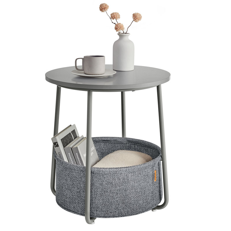 45cm W Steel Bedside Table